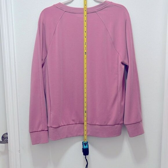 Athleta Womens Long Sleeve Seasoft Scoop Neck Top Size M‎ Antique Rose - Picture 5 of 7